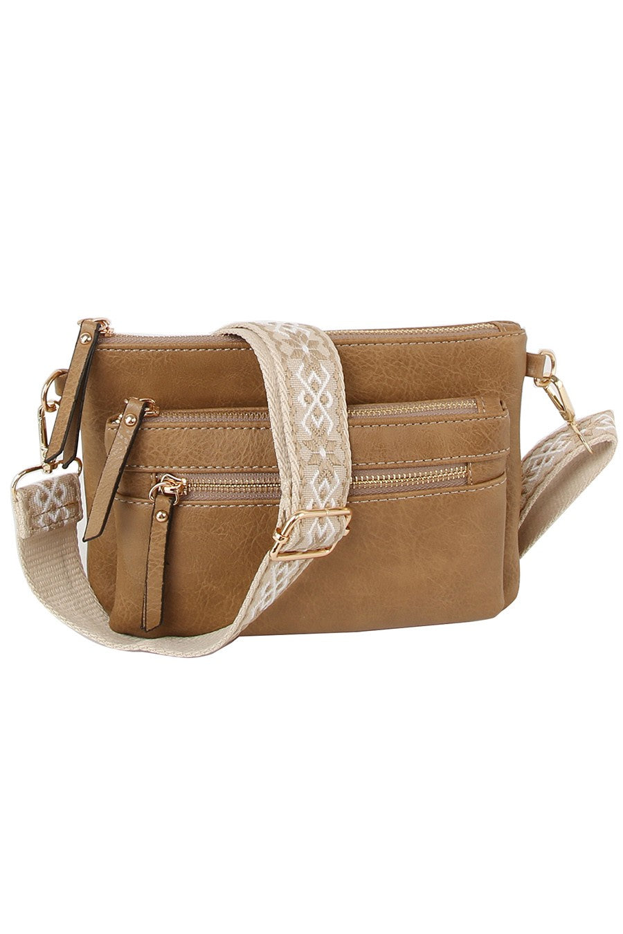 Layla Guitar Strap Crossbody-Mocha