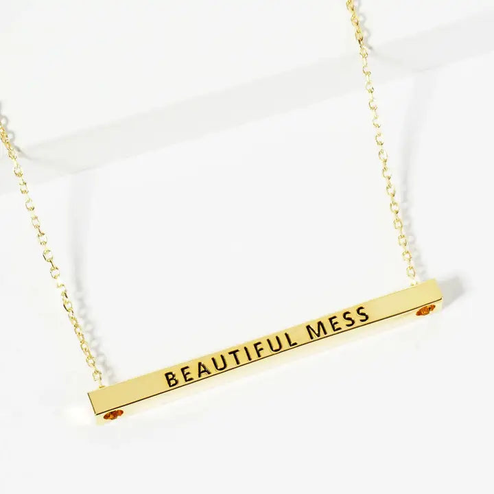 Beautiful Mess Bar Necklace