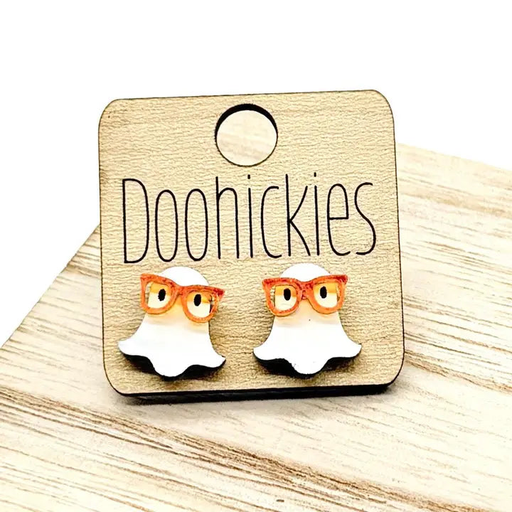 Nerdy Ghost Acrylic Studs