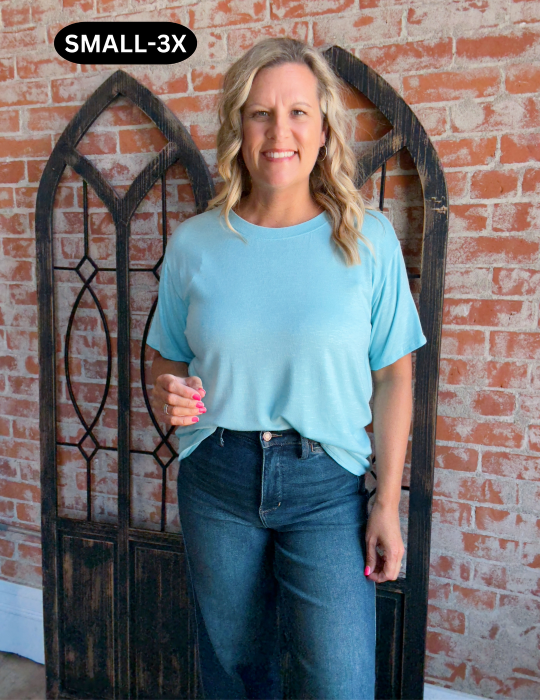 Short Lived Basic Tee- Blue