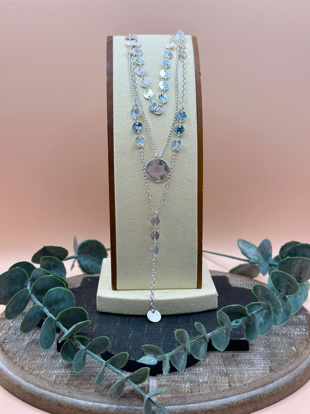 Vanessa Silver Triple Layer Necklace