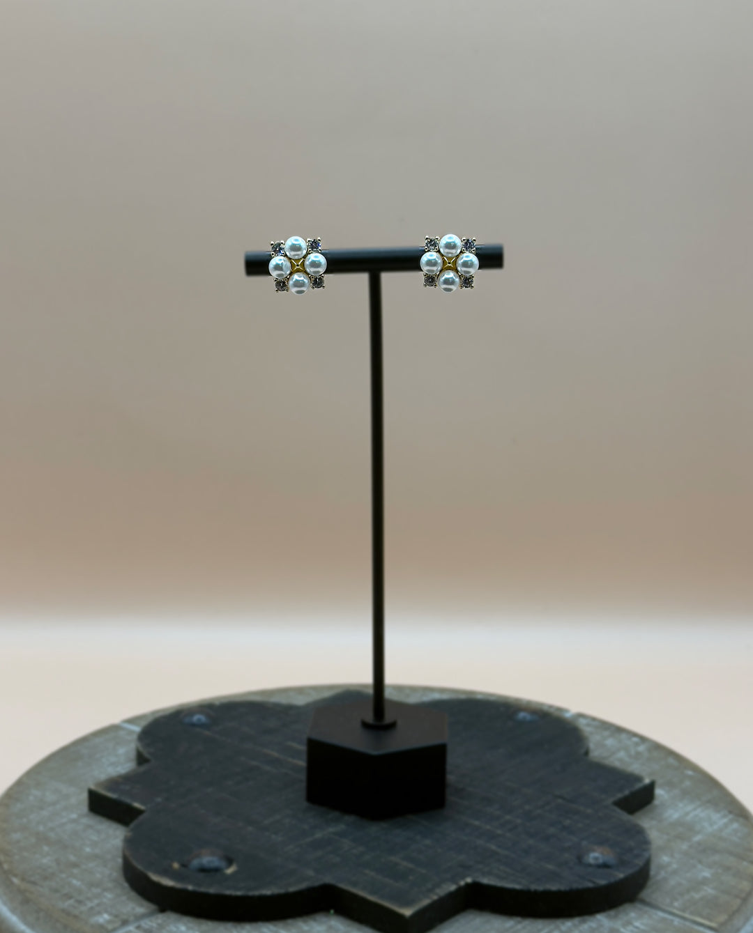 Four Pearls Stud Earring