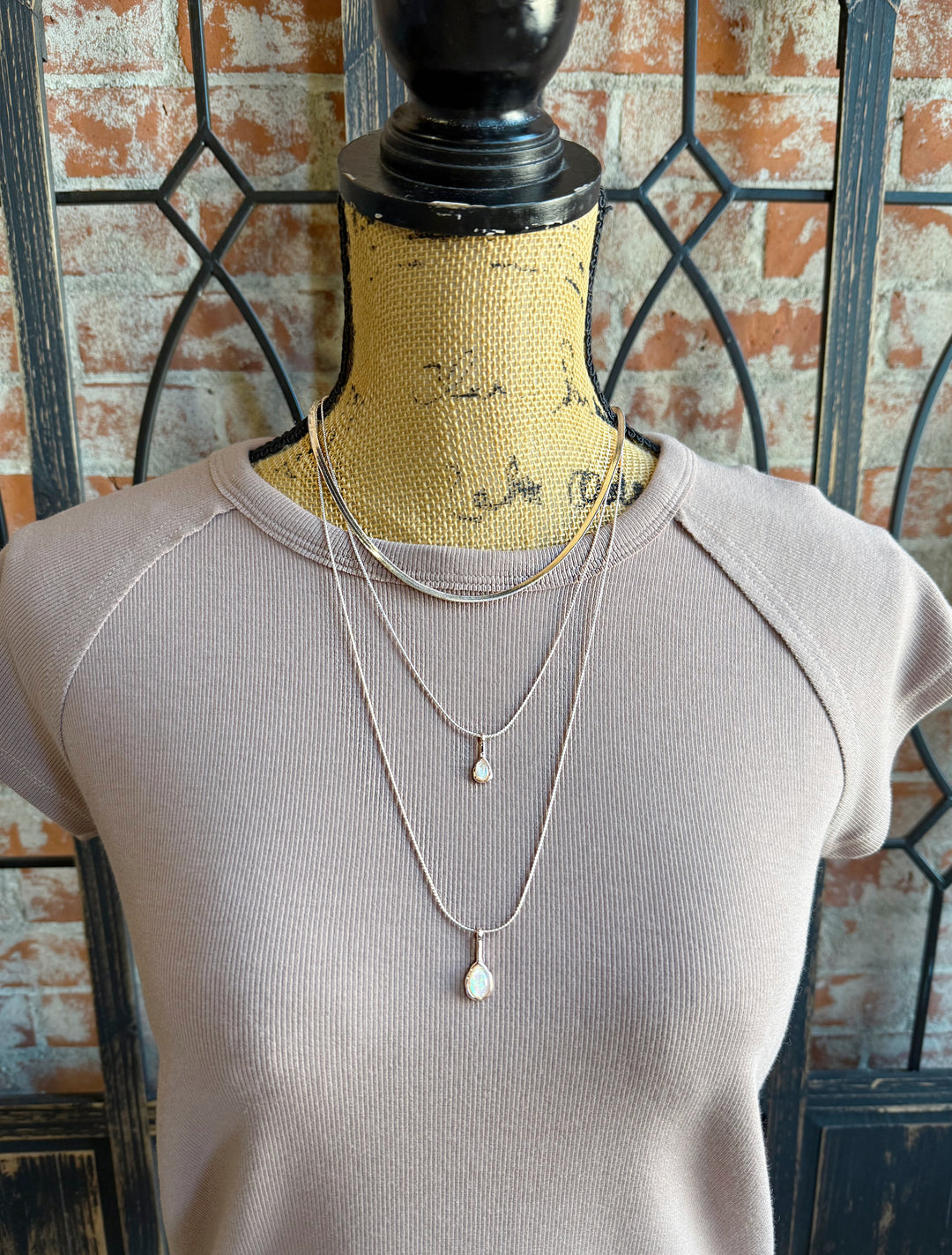 Pink Opal Double Layered Necklace