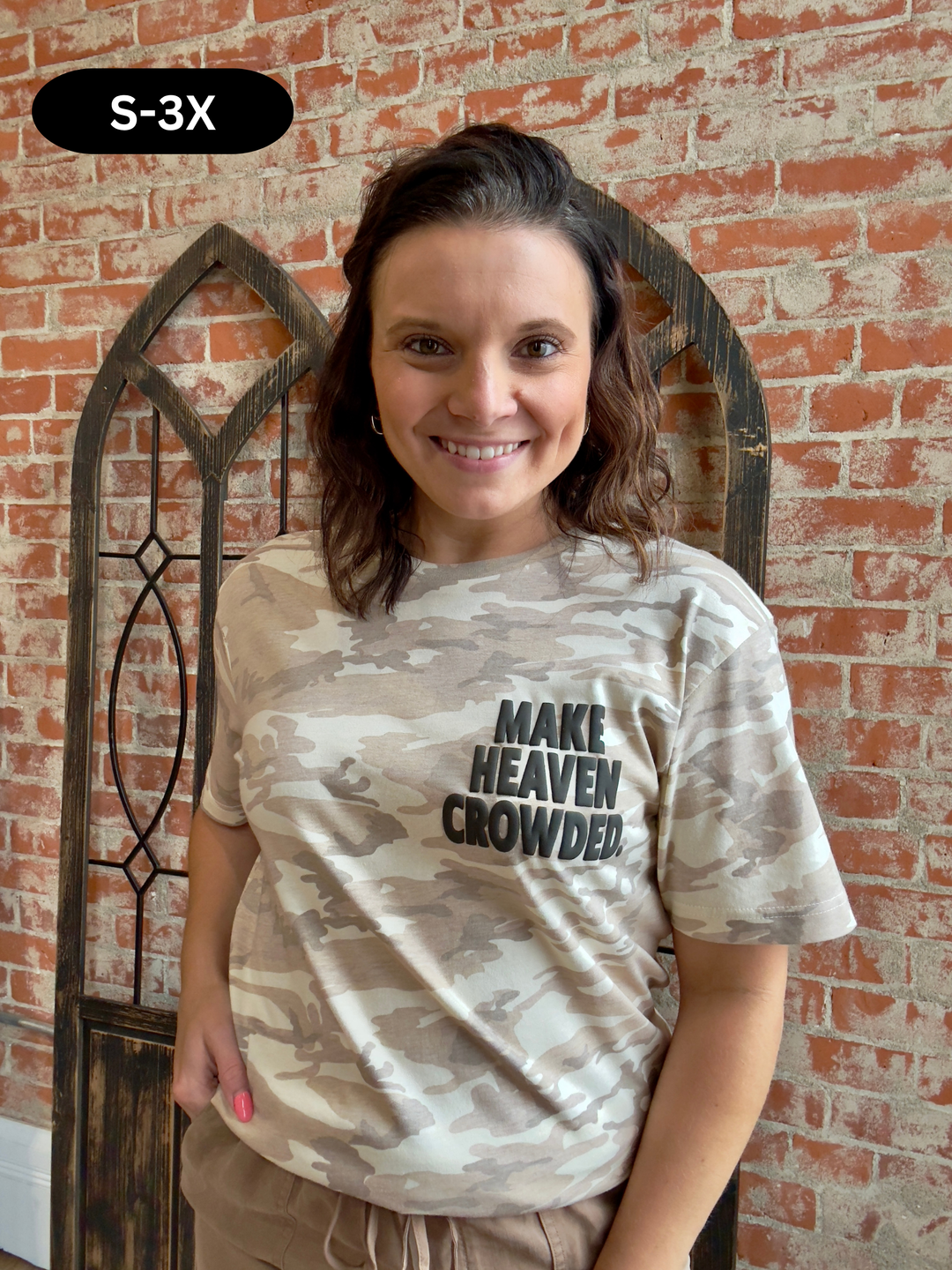 Make Heaven Crowded Camo Graphic Tee