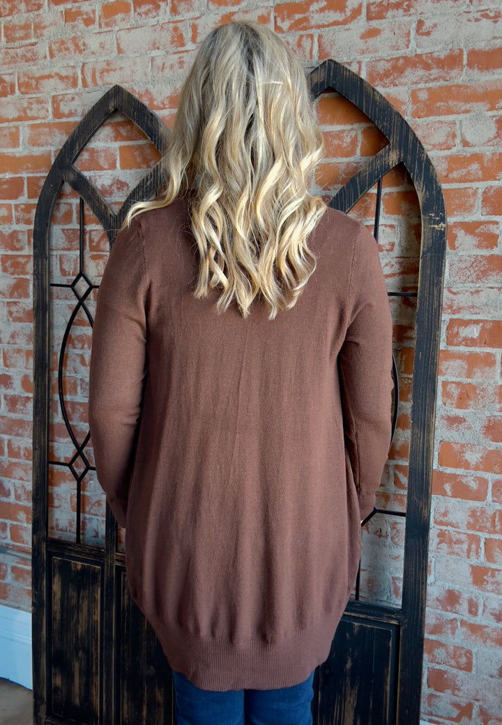 Passed The Test Cardigan-Espresso