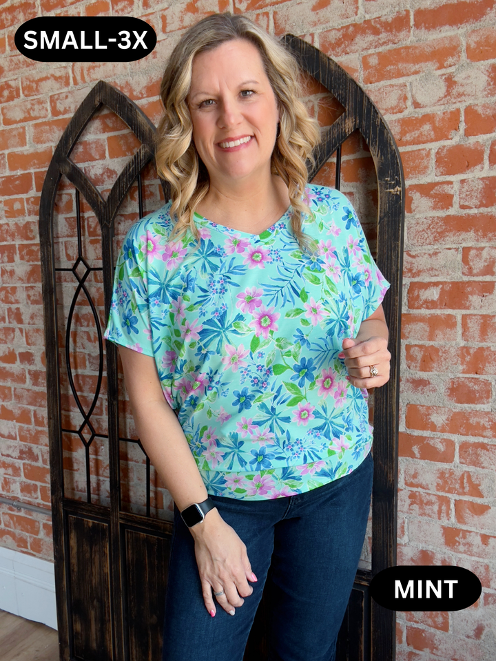 Refreshing Floral Sadie Tee-2 Colors