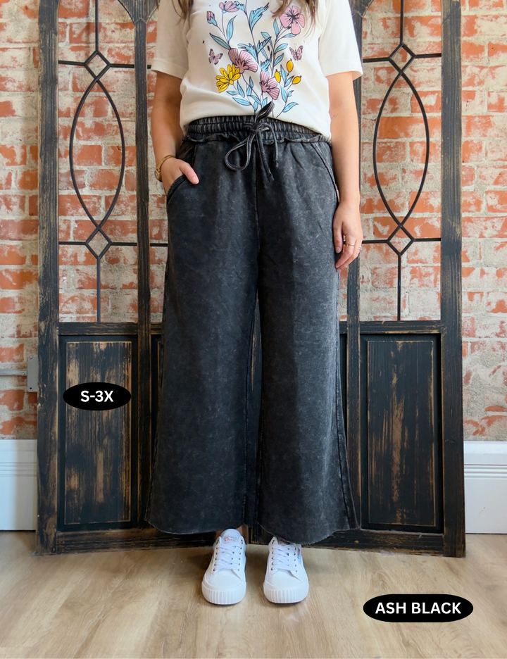 Getting Used To It Washed Pant-Neutral Colors