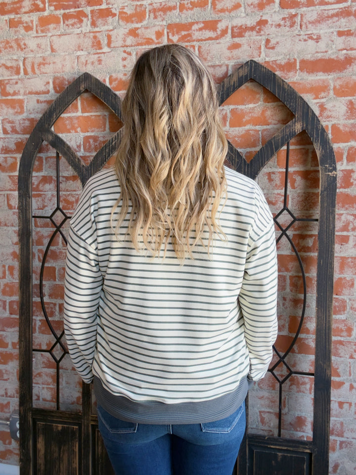 All Cozied Up Striped Long Sleeve