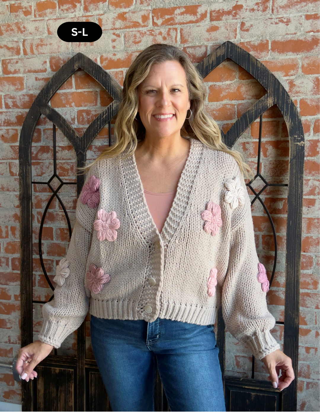 Let Her Bloom Floral Chunky Cardigan