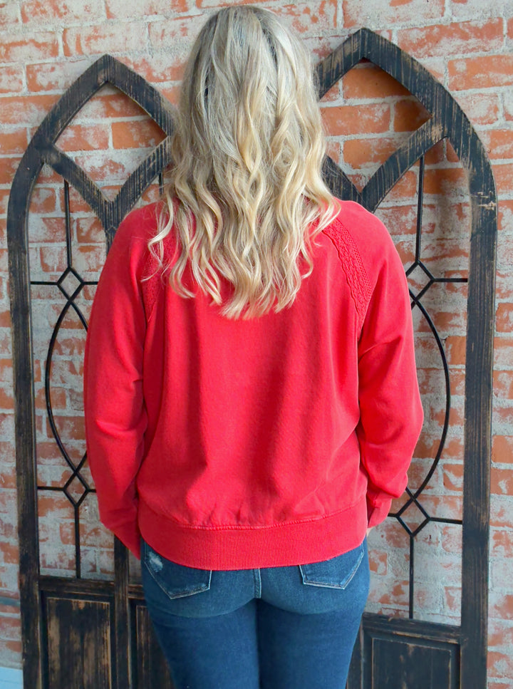 A Little Lacey Crewneck