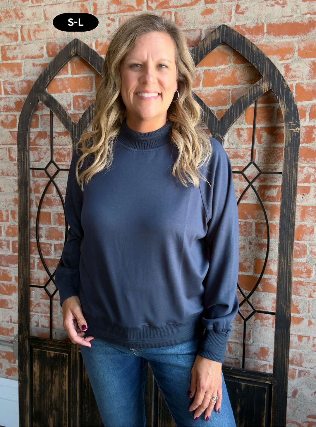 Check It Scuba Mock Neck-Navy