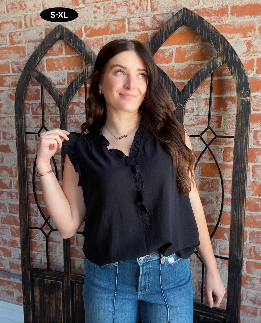 Keeping Things Professional Tank Blouse-Black