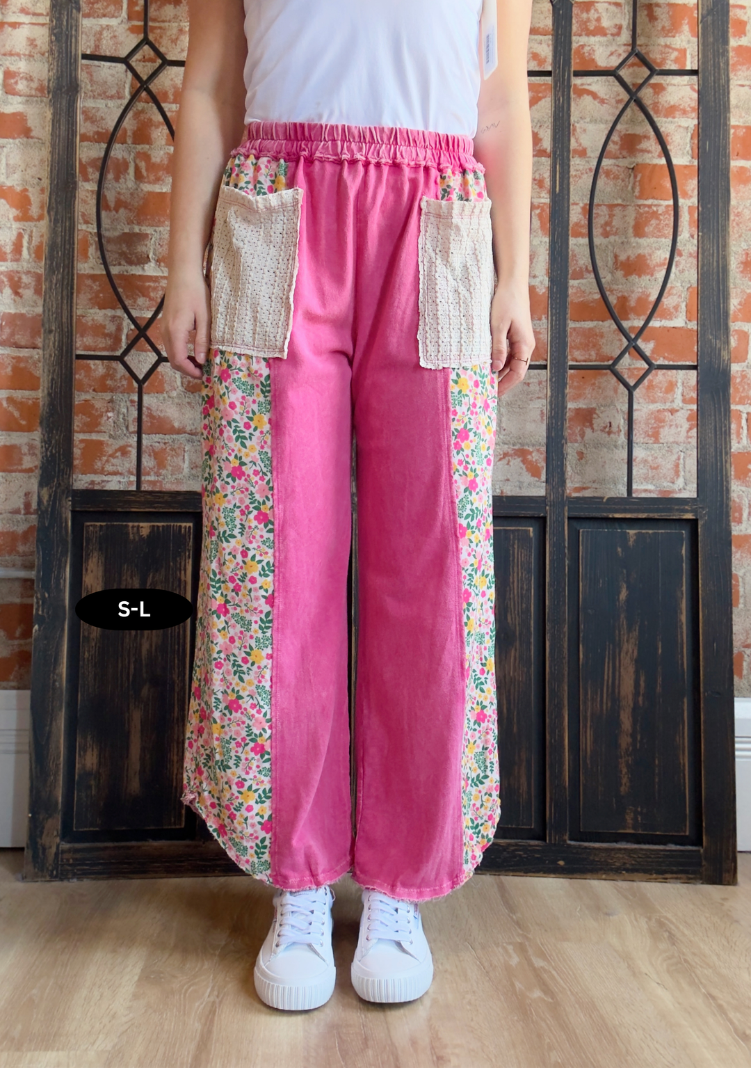 My Lucky Floral Color Block Pants