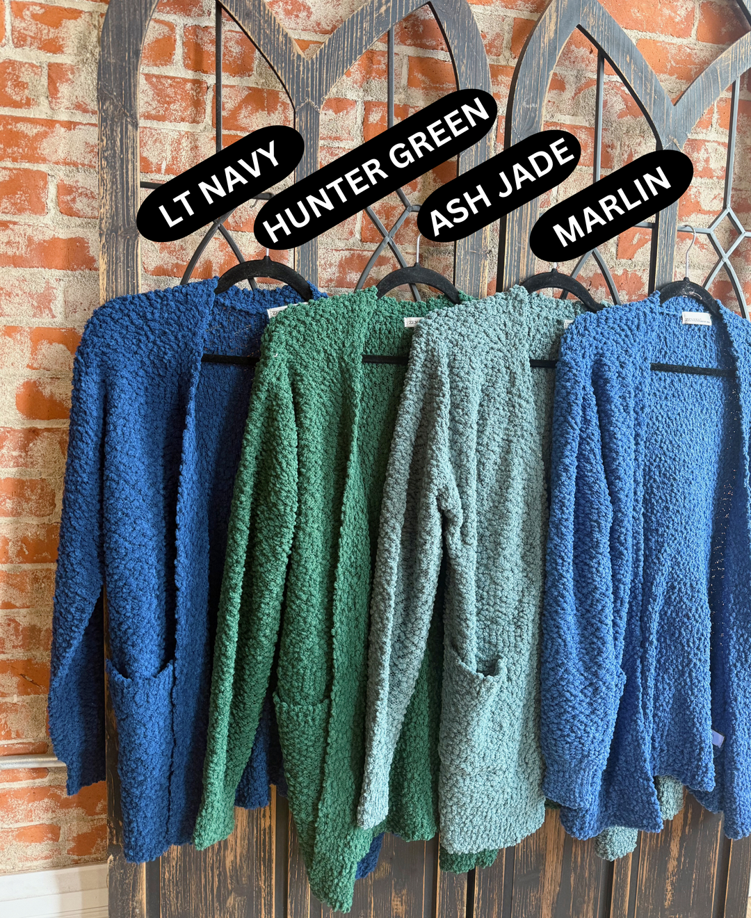 Wrap Me In Warmth Popcorn Cardigan-Green/Blue Tones