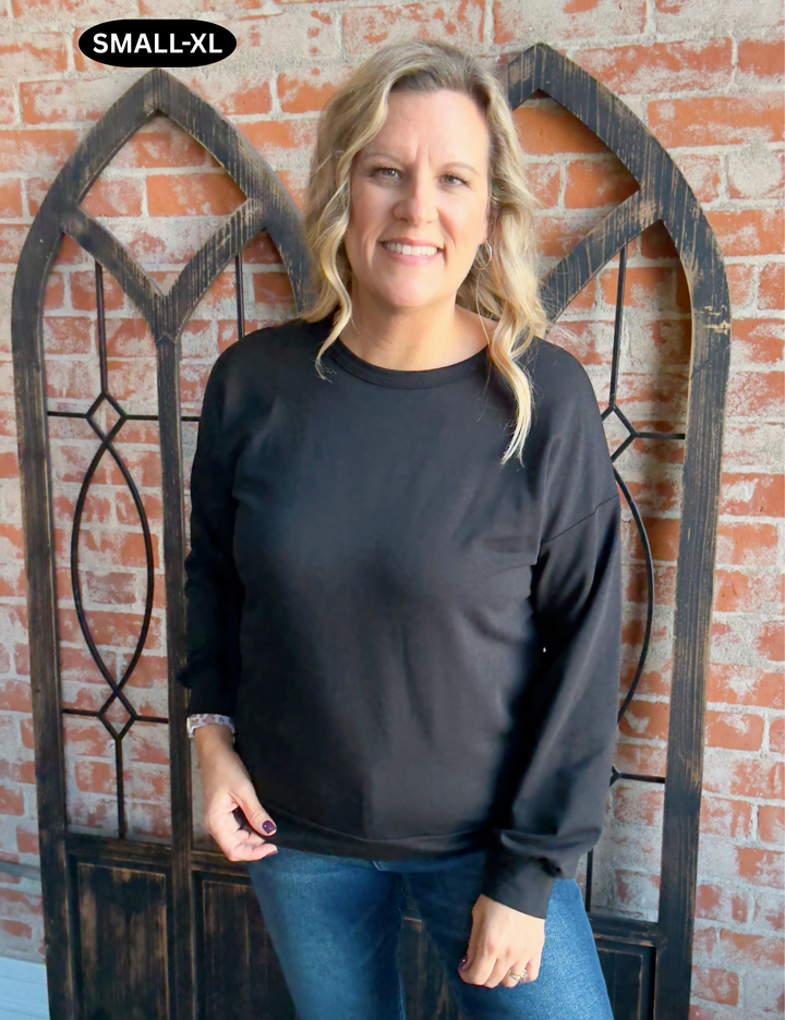 Run For Your Money Long Sleeve-Black