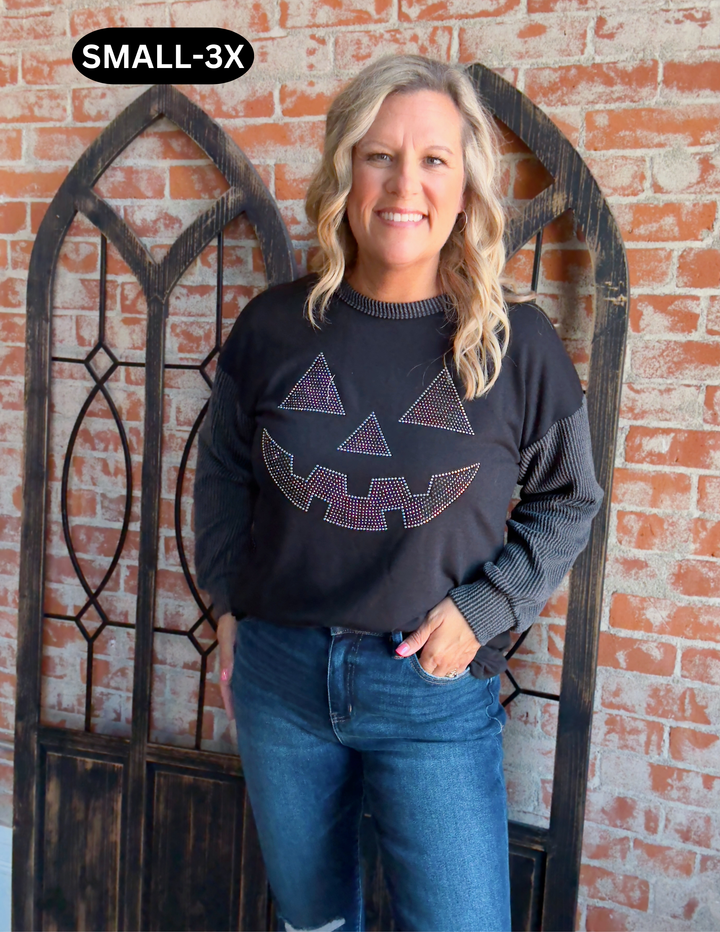 Spooky & Sparkly Jack-O-Lantern Long Sleeve