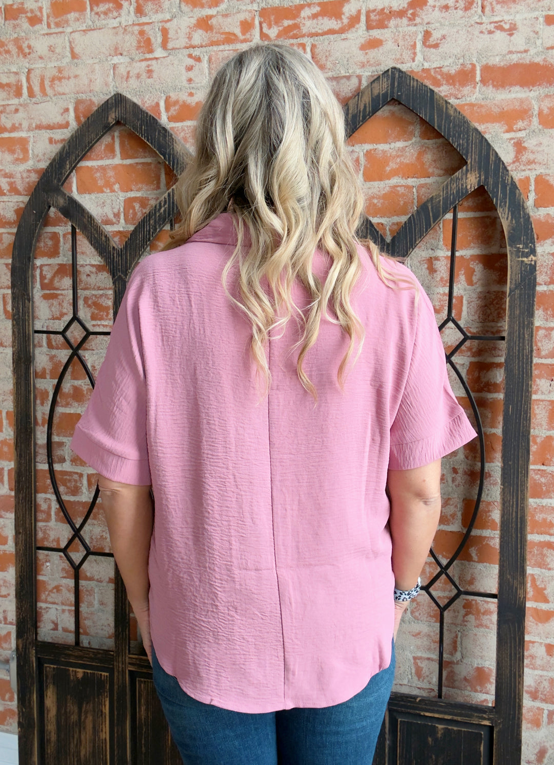 Ready To Make A Move Airflow Blouse-Pink Tones