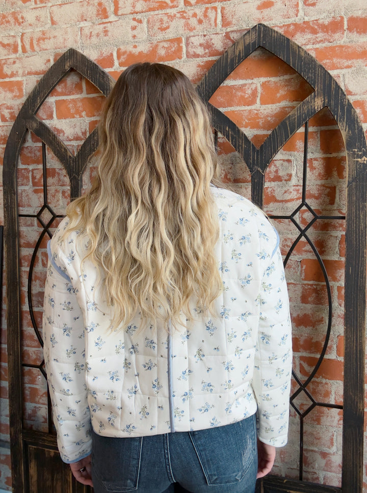 A Breath Of Fresh Air Quilted Floral Jacket