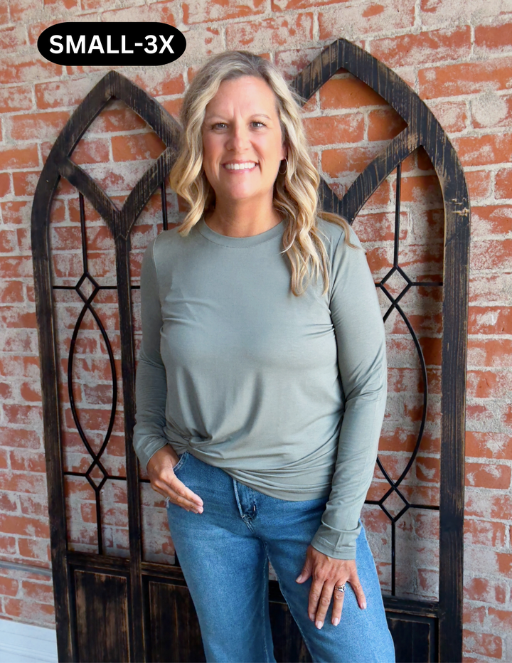 Best I've Ever Had Basic Long Sleeve- Sage