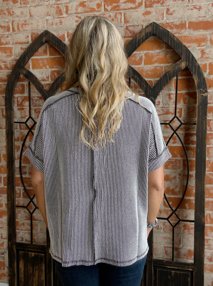 Cool For The Summer 2 Tone Ribbed Tee