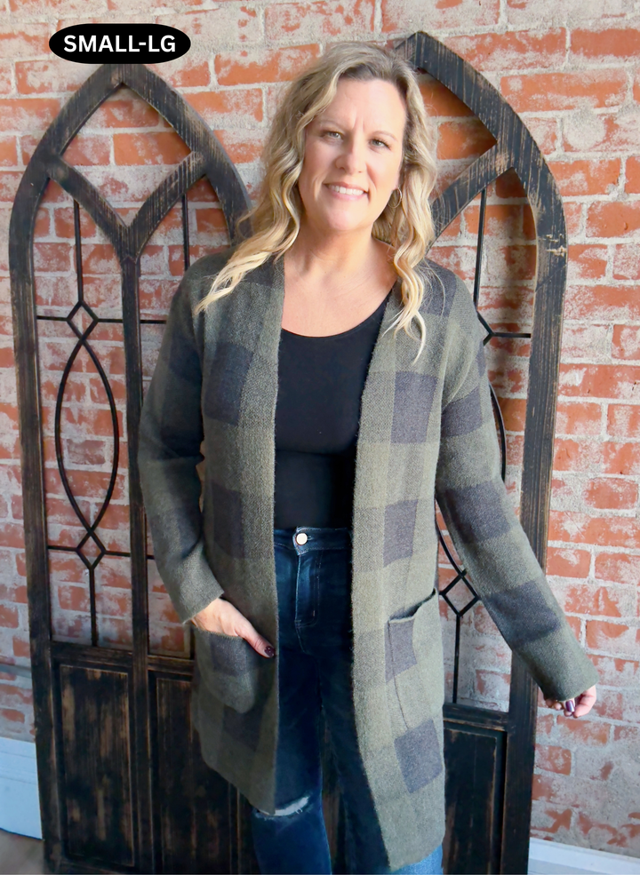 Look To You Plaid Cardigan