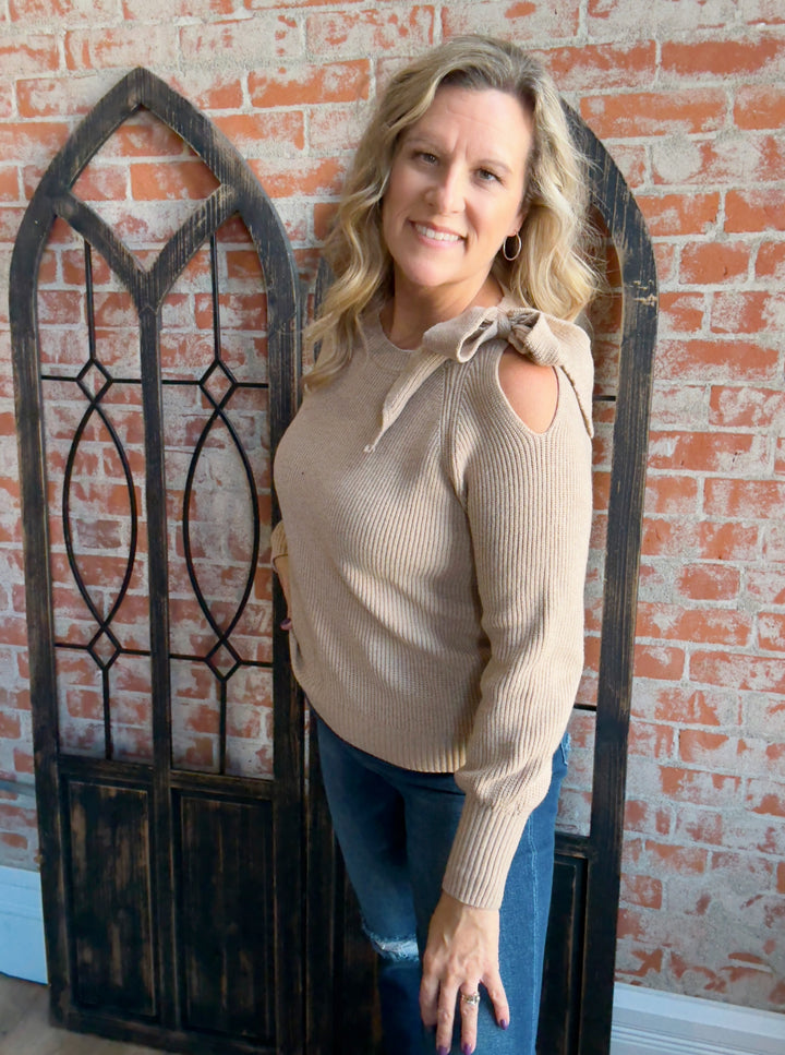 Feelin' Pretty Bow Sweater