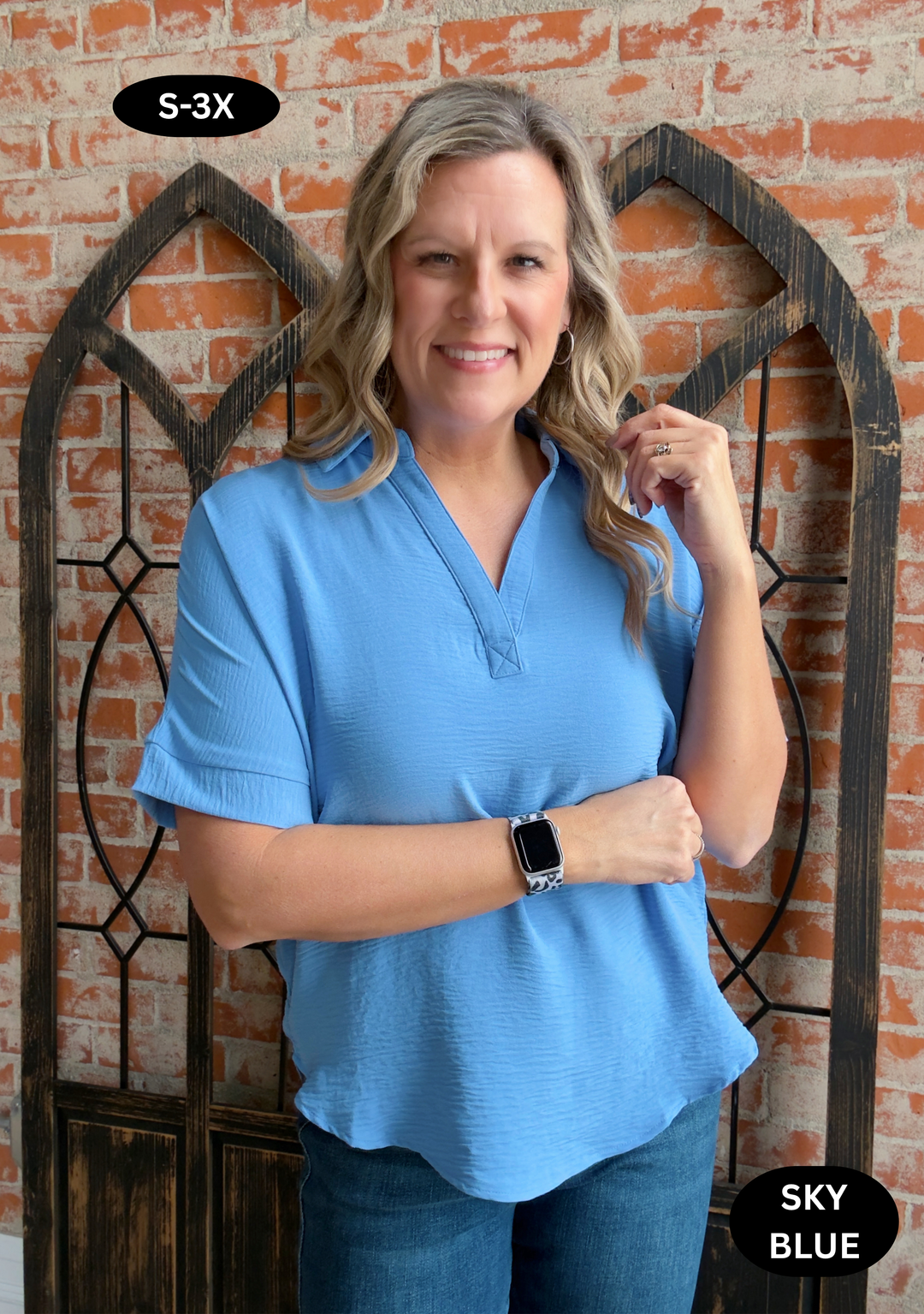 Ready To Make A Move Airflow Blouse-Blue Tones