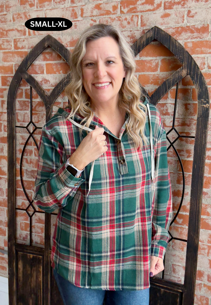 Jingle Bell Rock Plaid Pullover