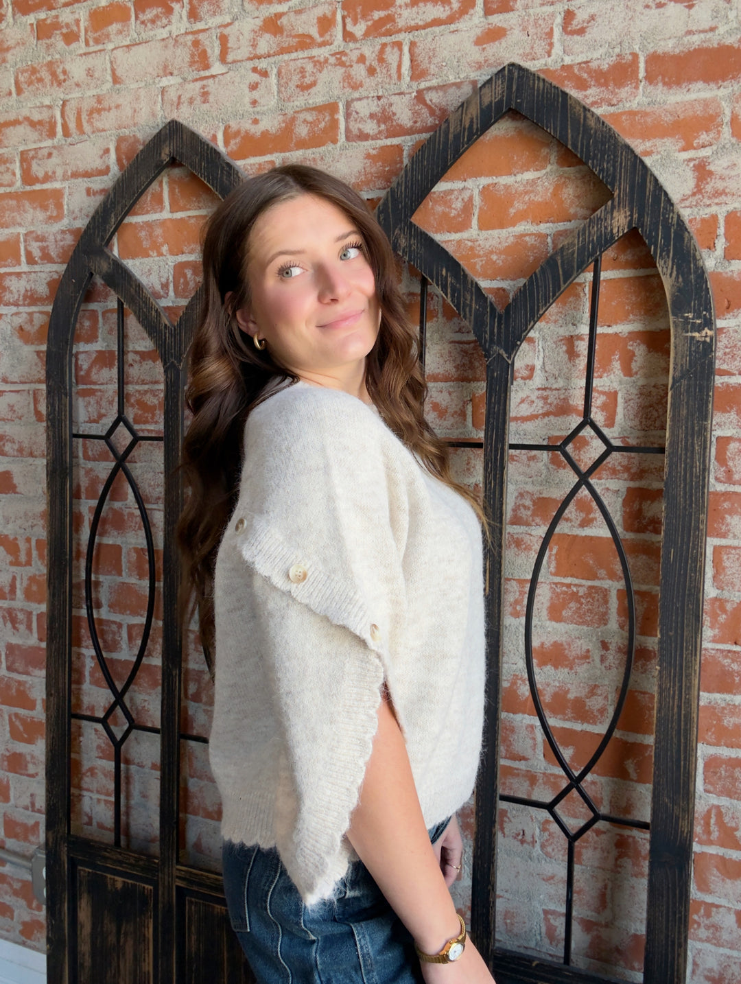 Soft Serenity Button Sweater