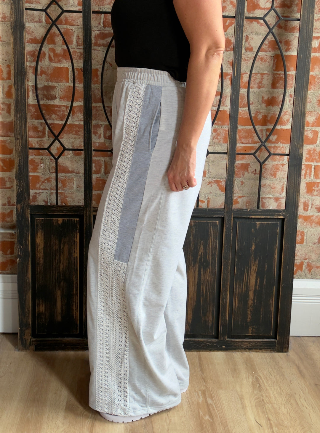 I'm Intrigued Lace Panel Sweat Pant