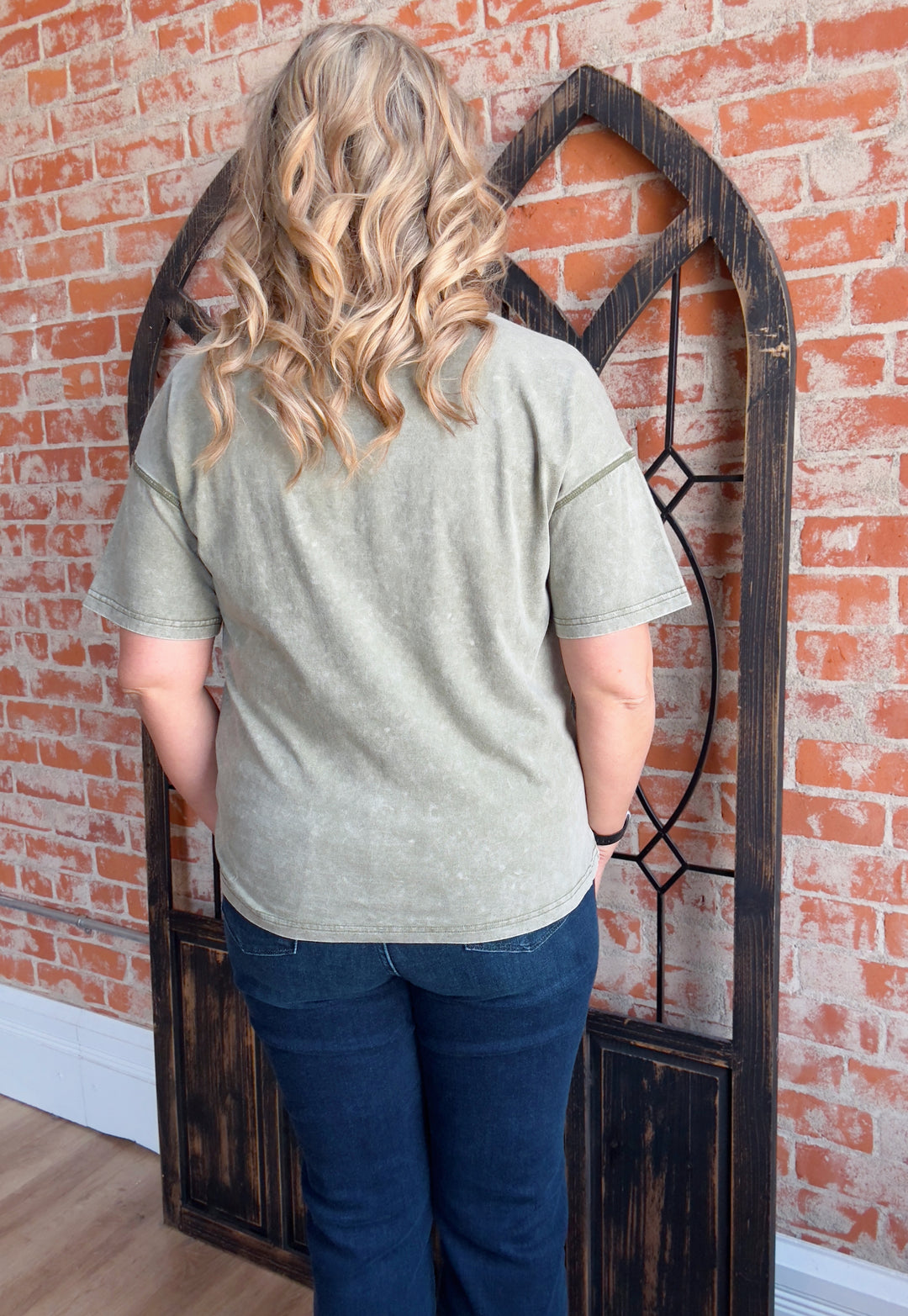 Good Vibes Acid Wash Tee