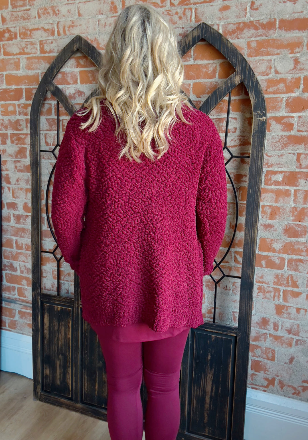 Wrap Me In Warmth Popcorn Cardigan-Purple/Red Tones