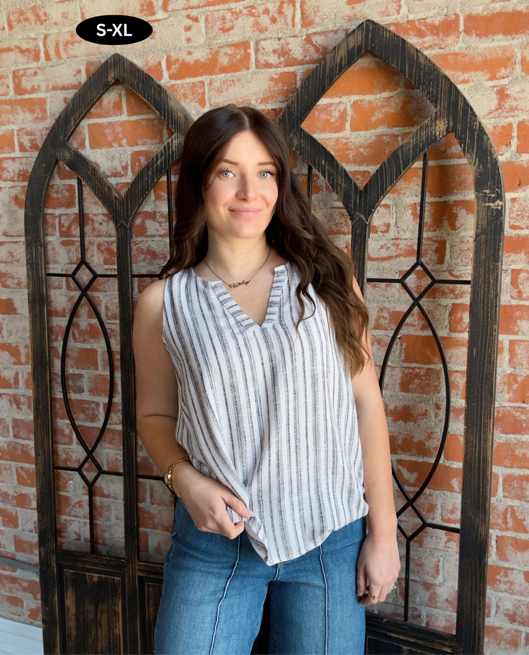 At The Summer Cottage Striped Tank