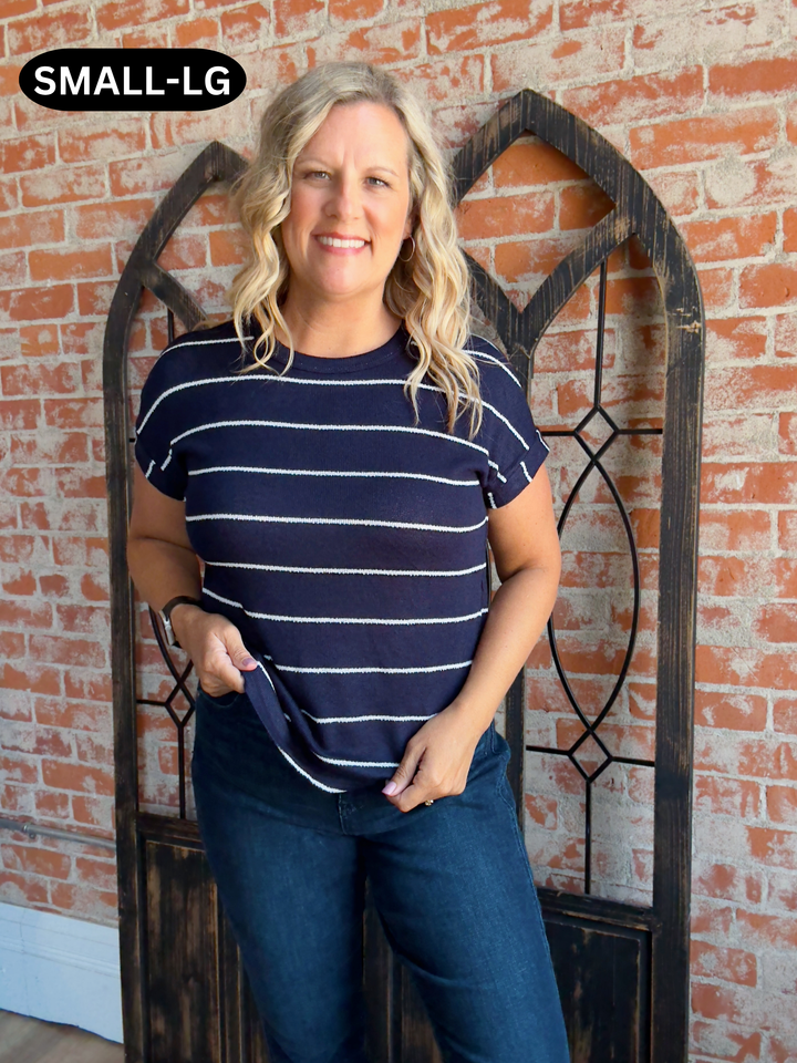 Always Chosen Striped Tee-2 Colors