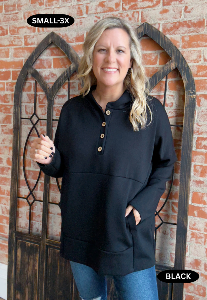 Finally Time Scuba Tunic Hoodie-2 Colors