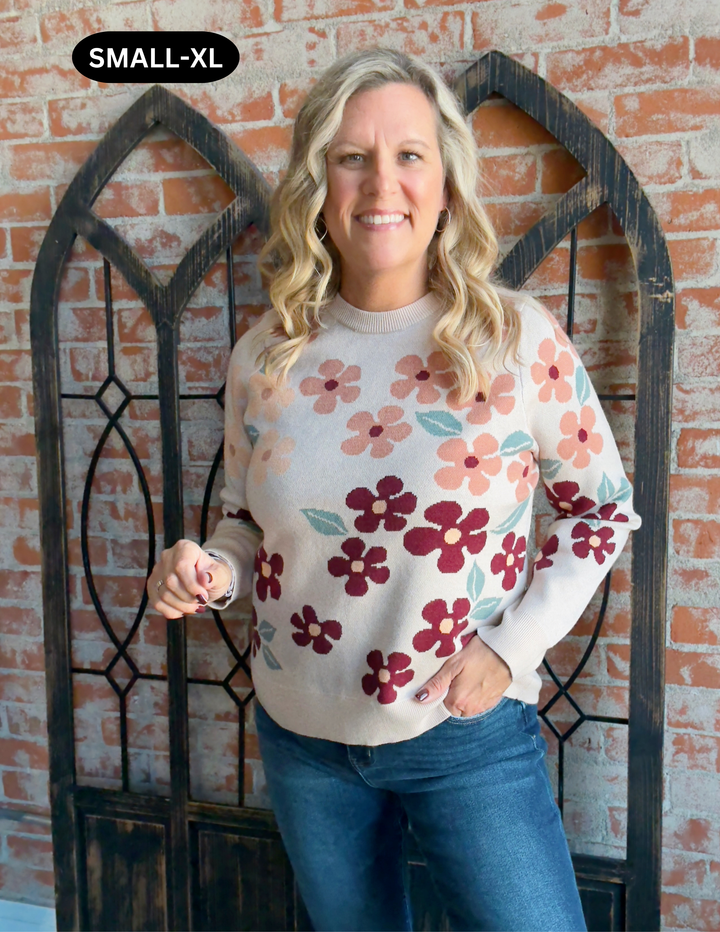 Season's Change Floral Sweater