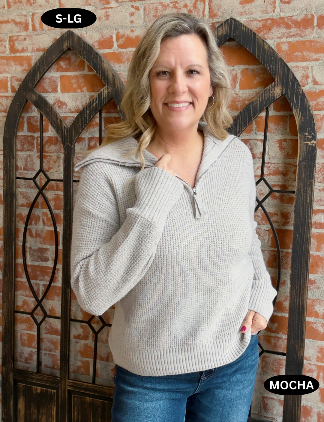 Take It Day To Day Halfzip Sweater