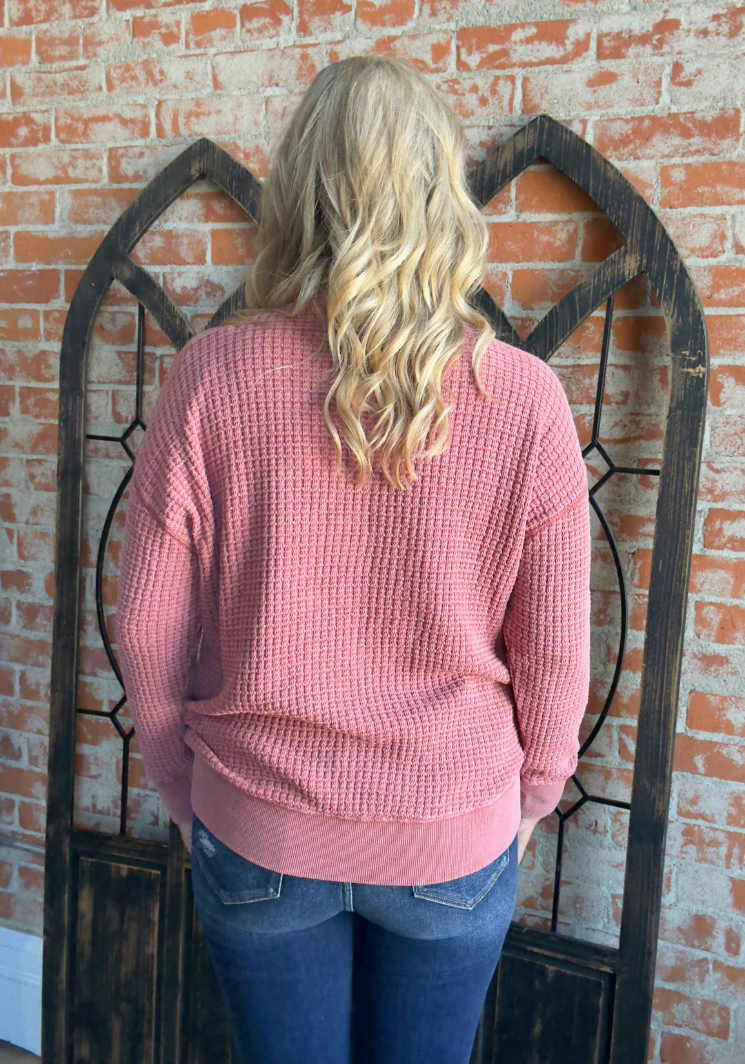 Deserve It Chunky Waffle Crewneck-2 Colors