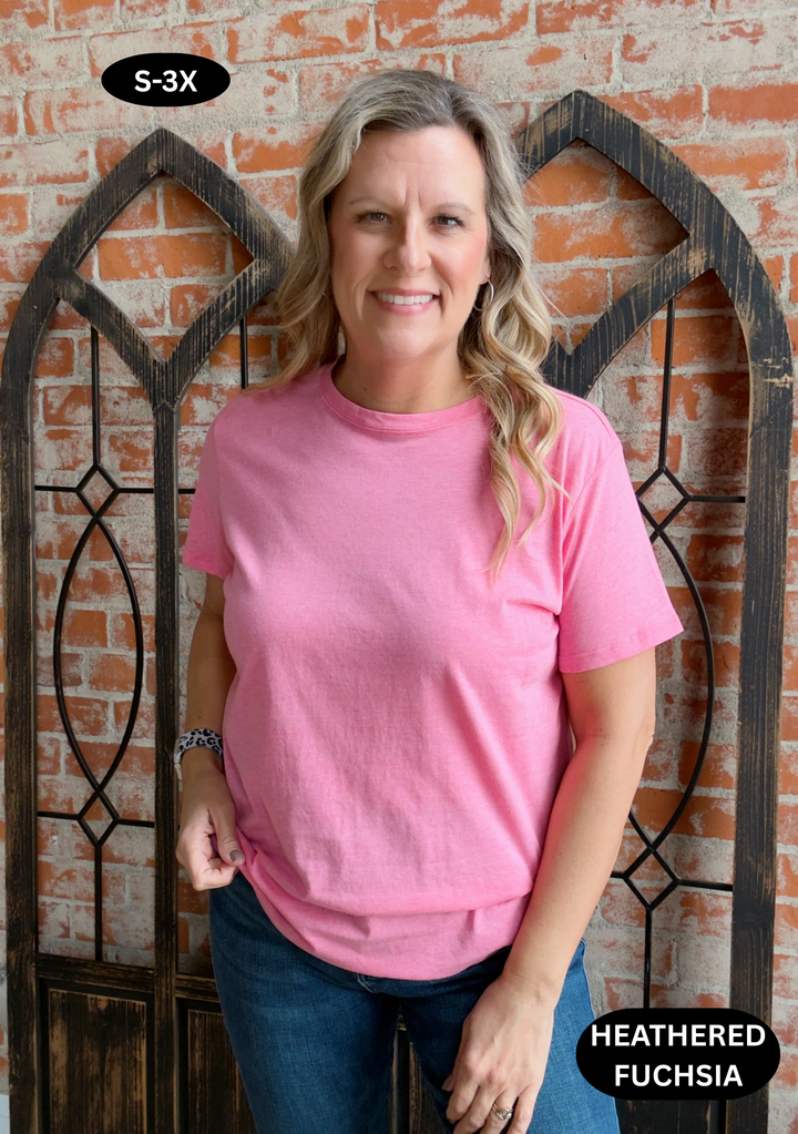 Put My Trust In You Boyfriend Tee-Pink Tones
