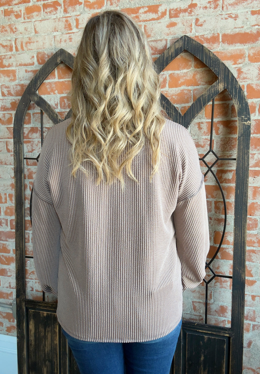 Be There Floral Ribbed Color Block