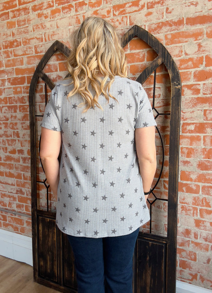 Old Glory Waffle Knit Star Tee