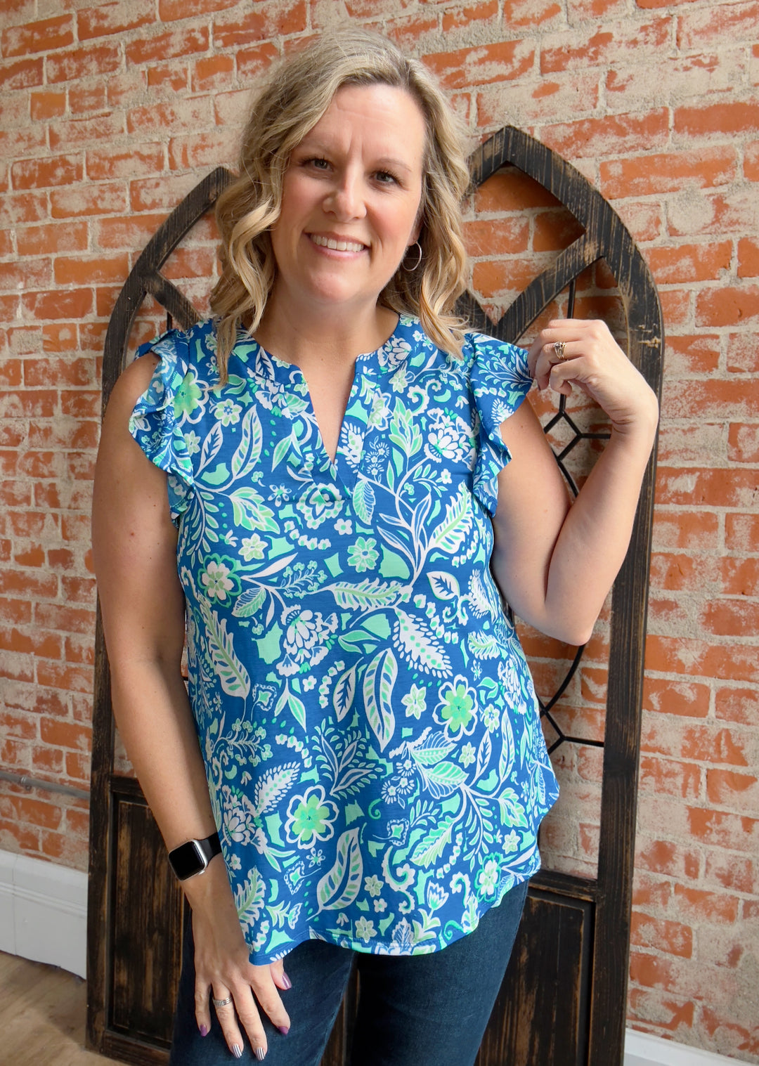 All The Good Vibes Lizzy Ruffle Sleeve