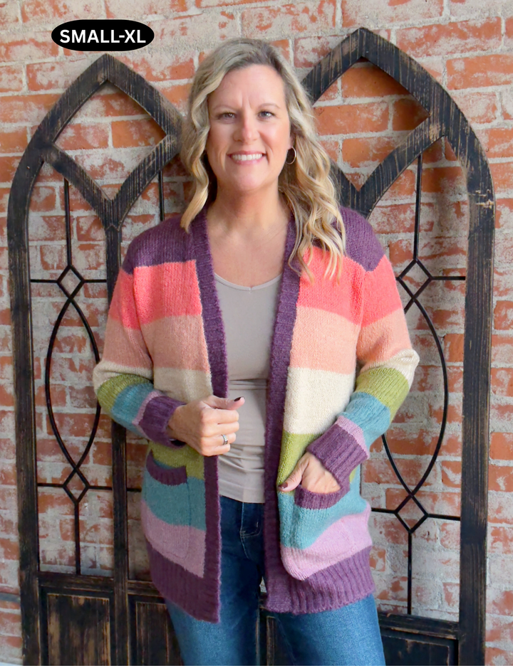 Wow Factor Color Block Cardigan