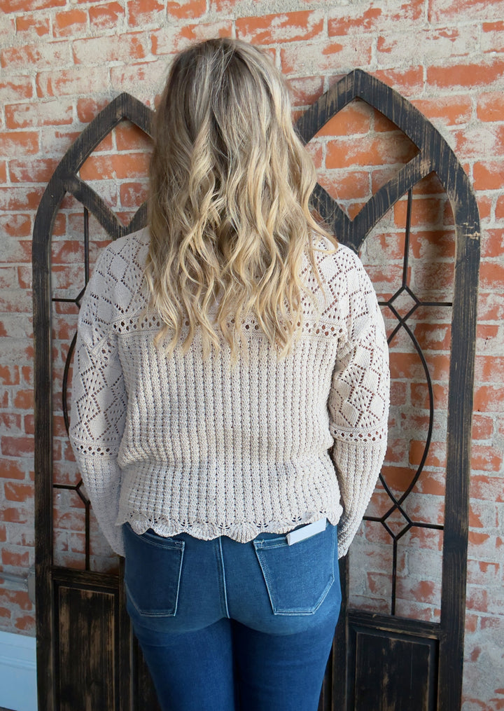 On The Other Side Scallop Sweater