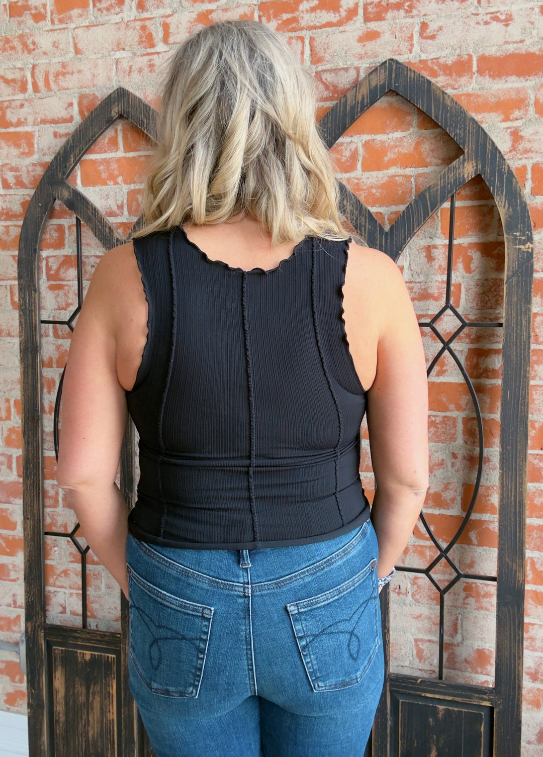 Enjoy The Moment Tank-Black