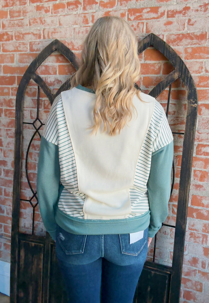 On The Other Side Sweatshirt- Sage
