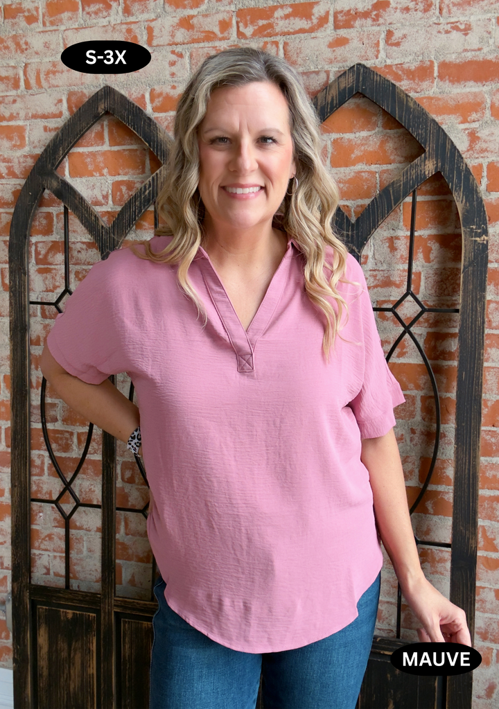 Ready To Make A Move Airflow Blouse-Pink Tones