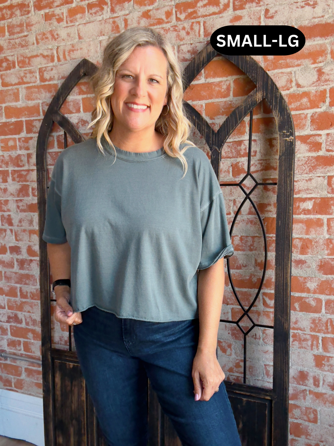 Work For It Mom Crop Tee-2 Colors