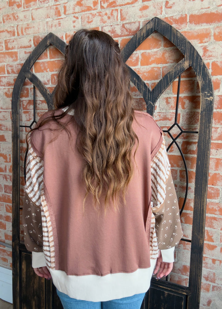 Come Along Floral/Stripe Color Block