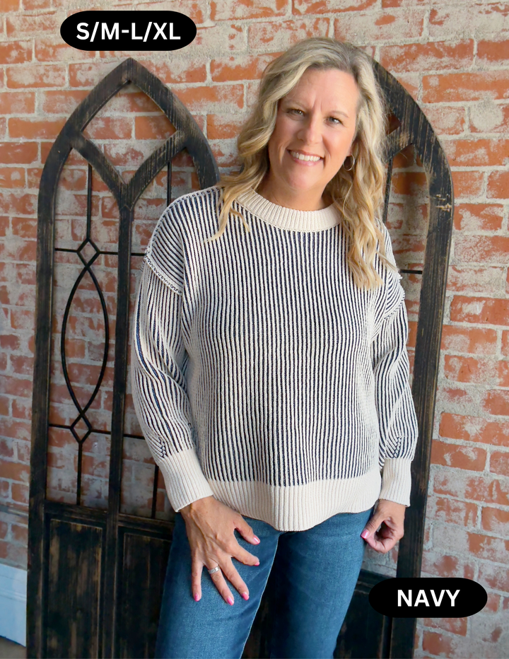 All For You 2 Tone Sweater-2 Colors